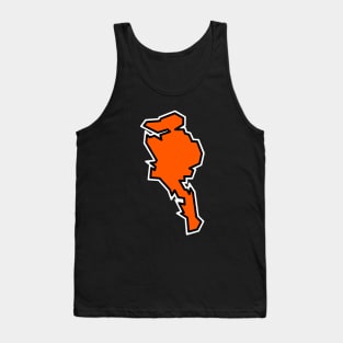 Quadra Island in Tangerine Orange - Solid Simple Silhouette - Quadra Island Tank Top